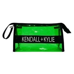 5/$25 Kendall + Kylie Green Transparent Cosmetic Makeup Jelly Bag